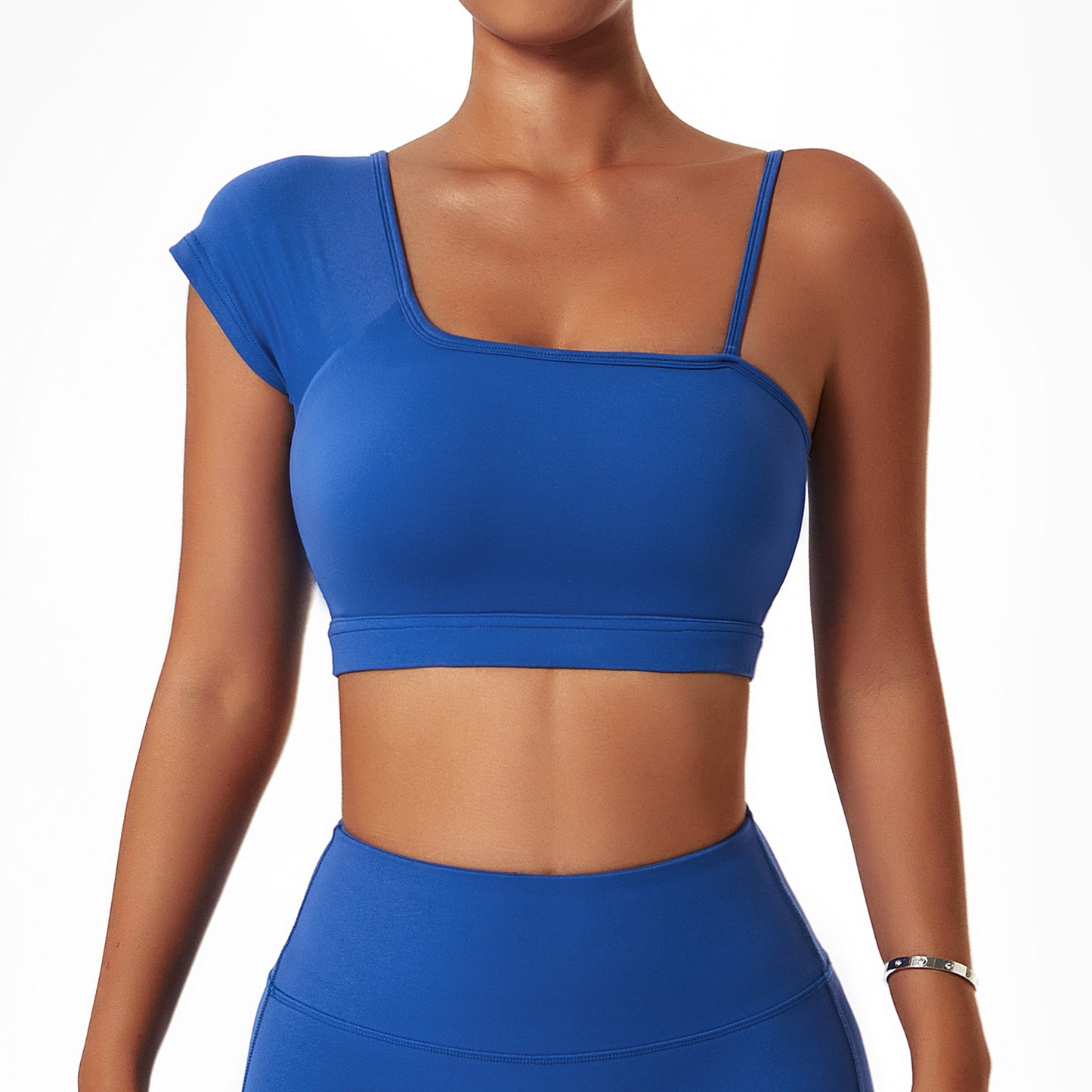 Costume de Yoga pour femmes, vêtements de course et de cyclisme, soutien-gorge de sport à épaules dénudées, collants d'entraînement de gymnastique