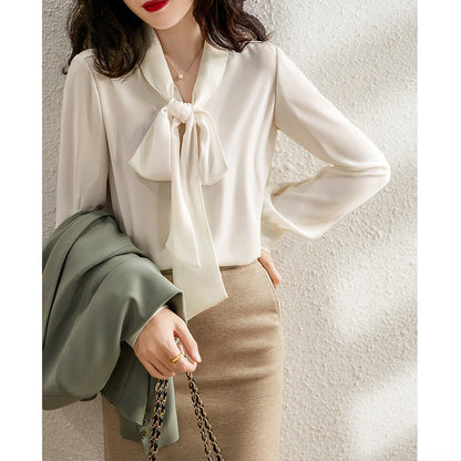 Niche Simple And Elegant Chiffon Lace Professional Blouse