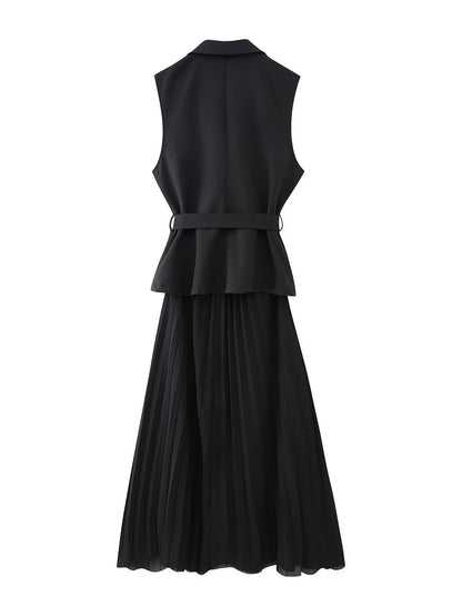 Women's Slim Slimming Pleated Vest Dress