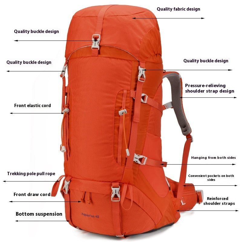 Hiking Climbing Equipment 50l Ultra Light Breathable Hiking Backpack