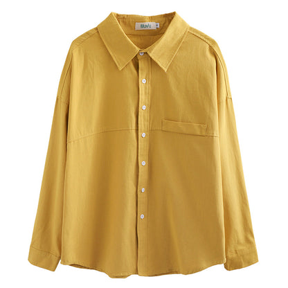 Loose Cotton Inner Top Bottoming Long-sleeved Shirt Sweet