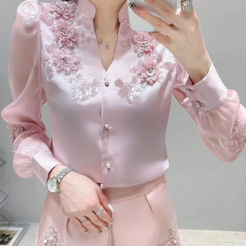 Camisa de estilo occidental de moda con diseño superior para mujer