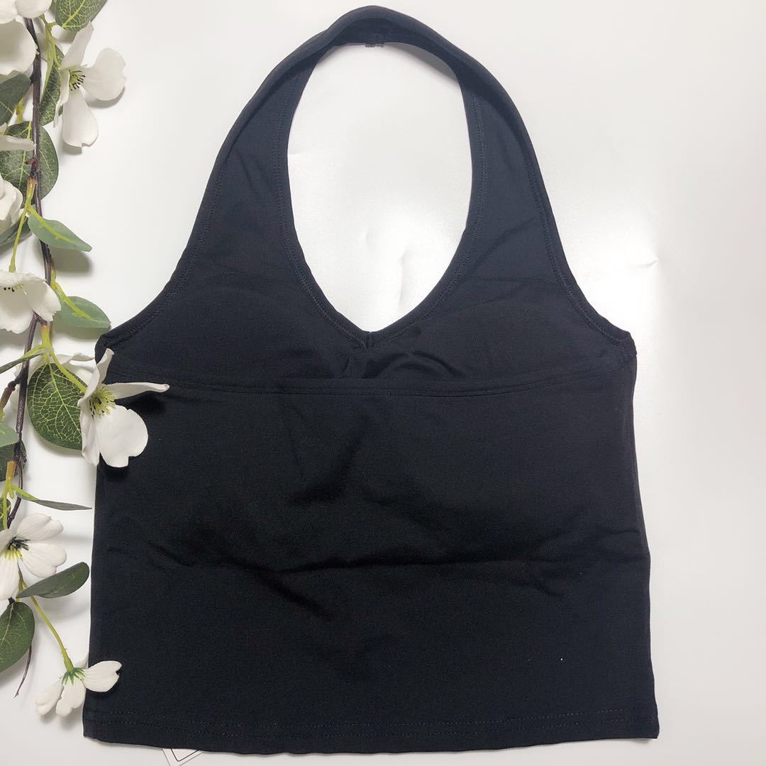 Halter Beauty Strap Almohadilla para el pecho Push Up Fitness Top