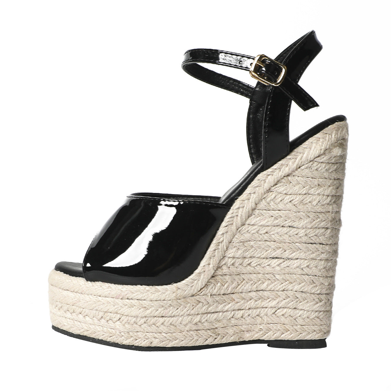 Women's Fashion Super High Wedge Platform Platform Platform Ankle-strap Open Toe High Heels