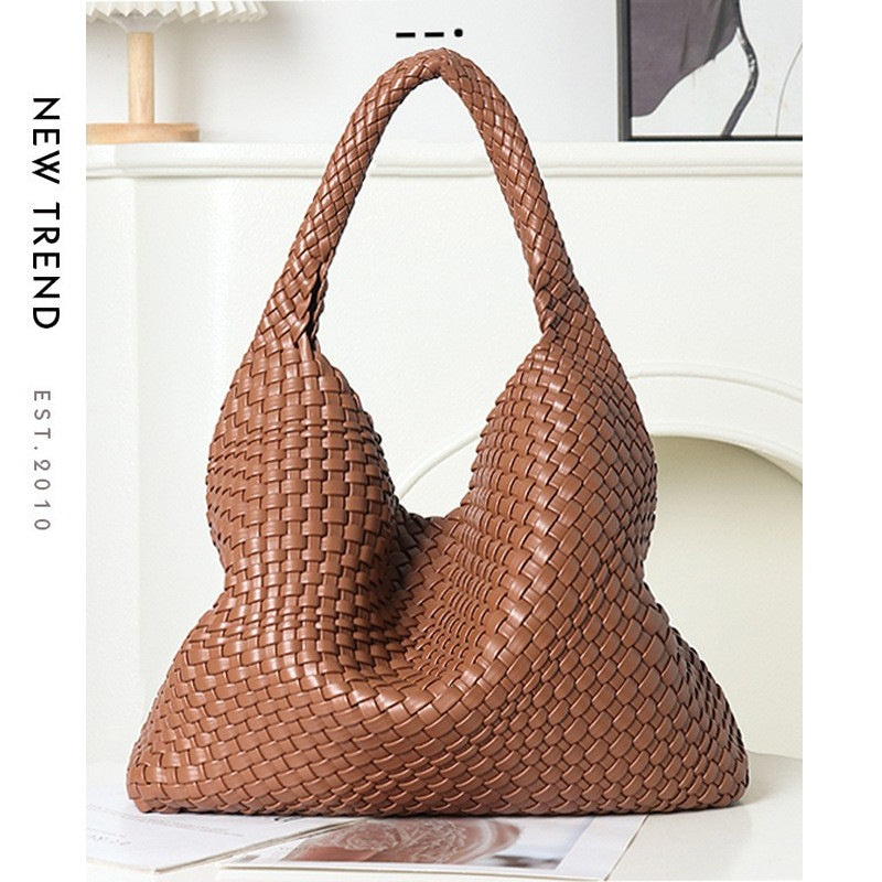 Bolso grande tejido a mano para mujer, bolso de viaje