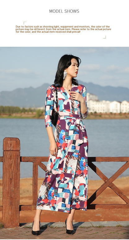 Women's Seaside Holiday Slim Dress Slim Slimming High Waist Dress