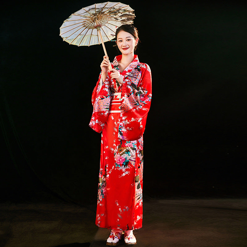 Traje tradicional de mujer Albornoz Anime Cosplay Traje de fotografía Kimono