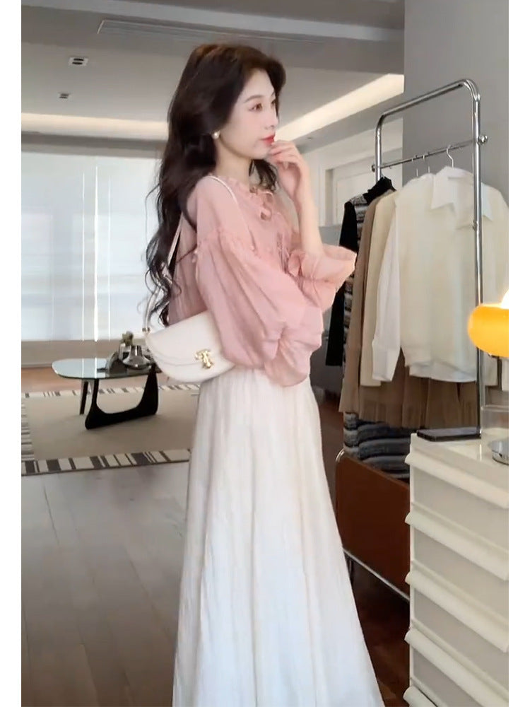 Splash Anti-aging Elegant Socialite Kafuu Shirt Skirt Suit