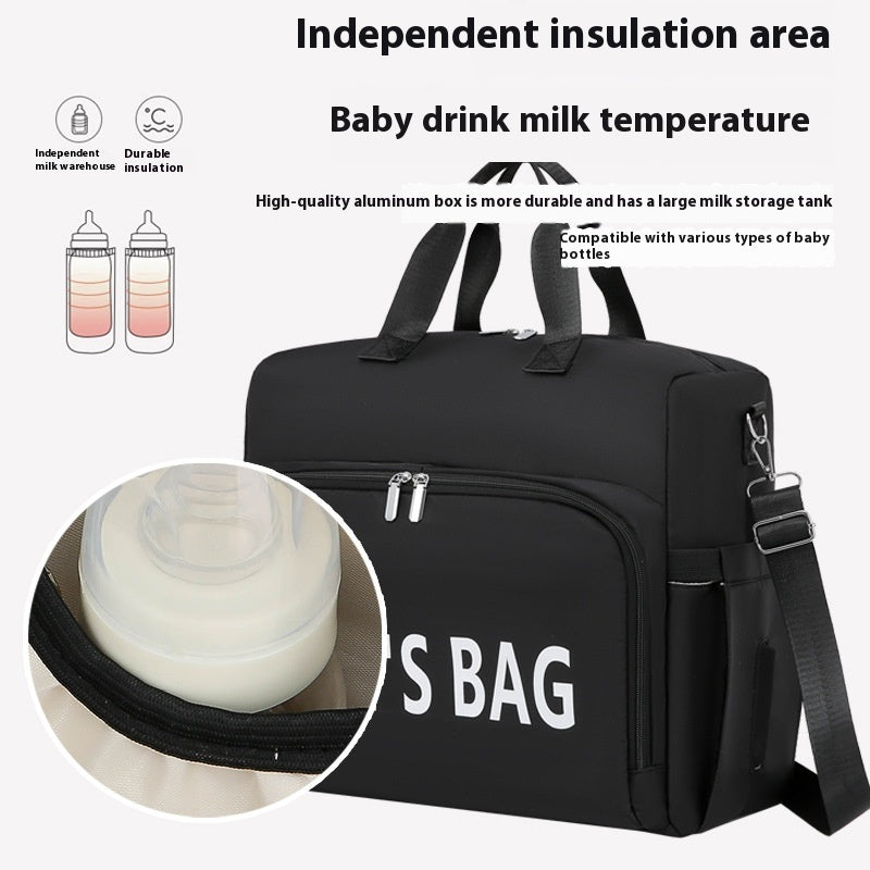 Large Capacity Multifunctional Three Purpose Diagonal Insulated Mother And Baby Bag