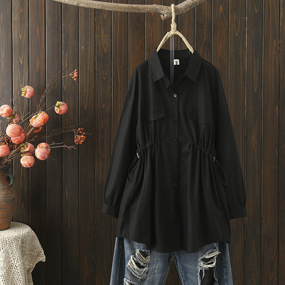 Women's Autumn New Slim Slim Waist Long-sleeved Shirt