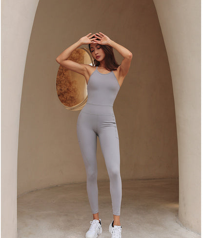 Beautiful Back Temperament One Piece Aerial Yoga Clothes