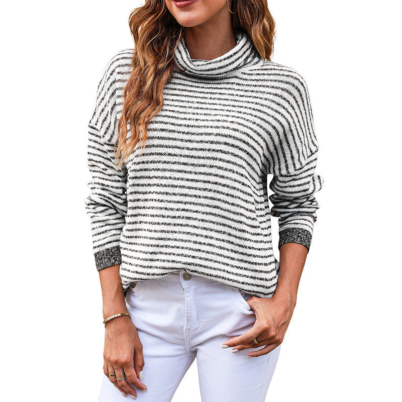 Loose Striped Lazy Sweater Women's European And American