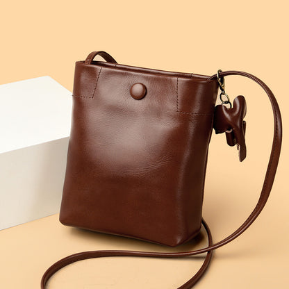 Mini nuevo bolso casual de cuero genuino a juego para mujer