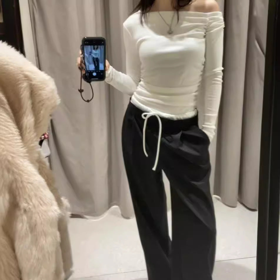 Casual Versatile High Waist Slimming Wide Leg Pants