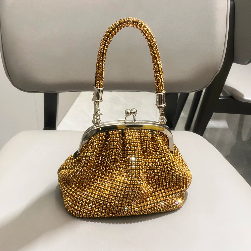 Bolso bandolera de moda con diamantes de imitación para mujer