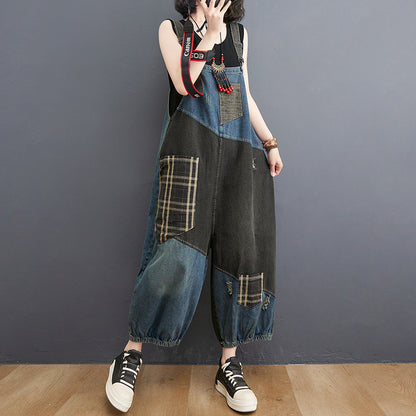 Women's Loose High Waist Plus Size Denim Overalls