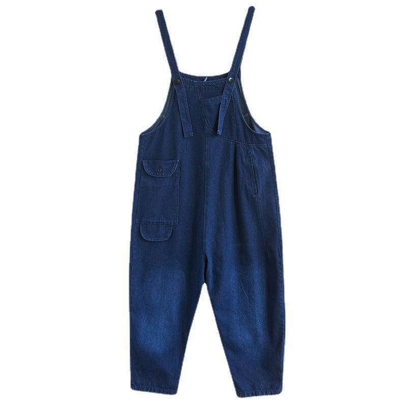 Women's Real Shot Denim Plus Size Overalls