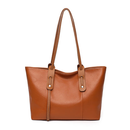 European And American Casual Top Layer Cowhide Handbag