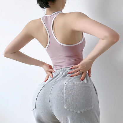 Gilet de yoga stéréotypé résistant aux chocs et à séchage rapide pour femme