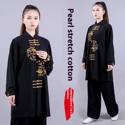 Performance Wear Embroidery Martial Arts Practice Performance Tai Ji Suit