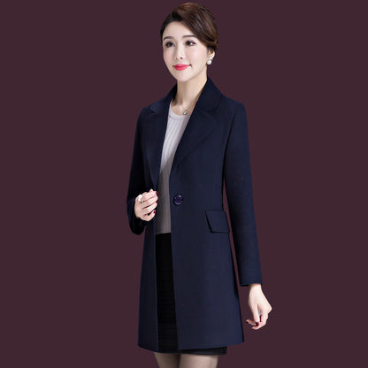 Middle-aged Women's Clothing Woolen Coat