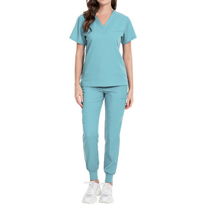 Operating Room Nurses' Uniform Men's And Women's Short Sleeve V-neck Work Uniforms