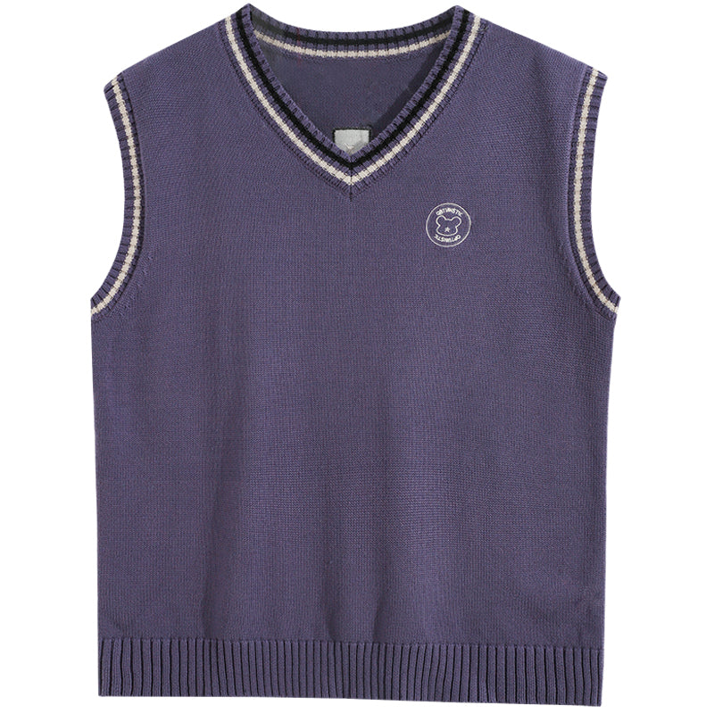 Japanese College Style Versatile Vest Sweater