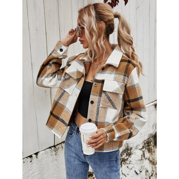 Lapel Cardigan Long Sleeve Short Jacket