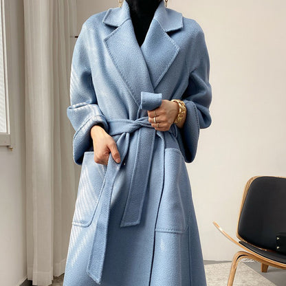 Women's Mid-length Autumn And Winter Loose Reversible Cashmere Coat