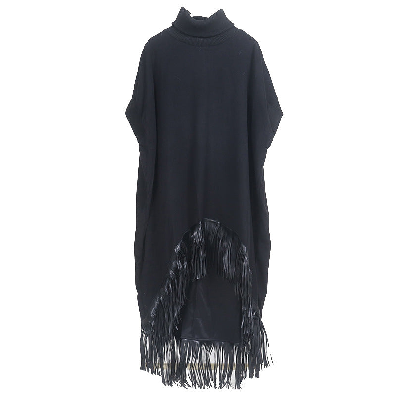 Women's Fashion Black Tassels Skirt