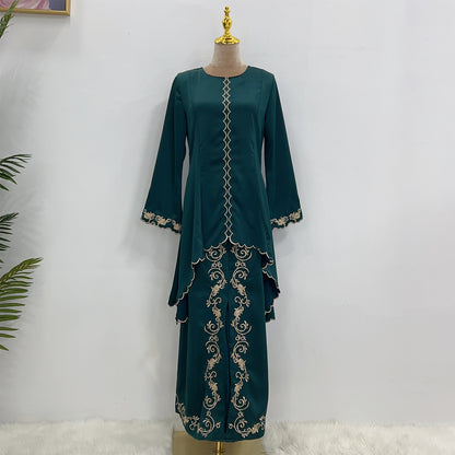 Exquisite Embroidered Middle East Dress Suit