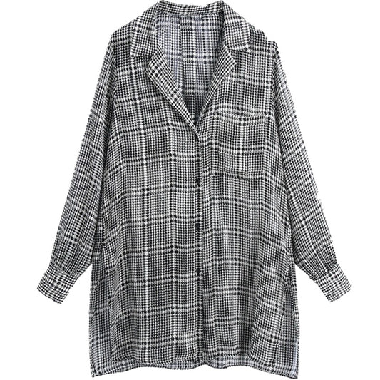 Casual And Loose-fitting Commuter All-match Plaid Shirt