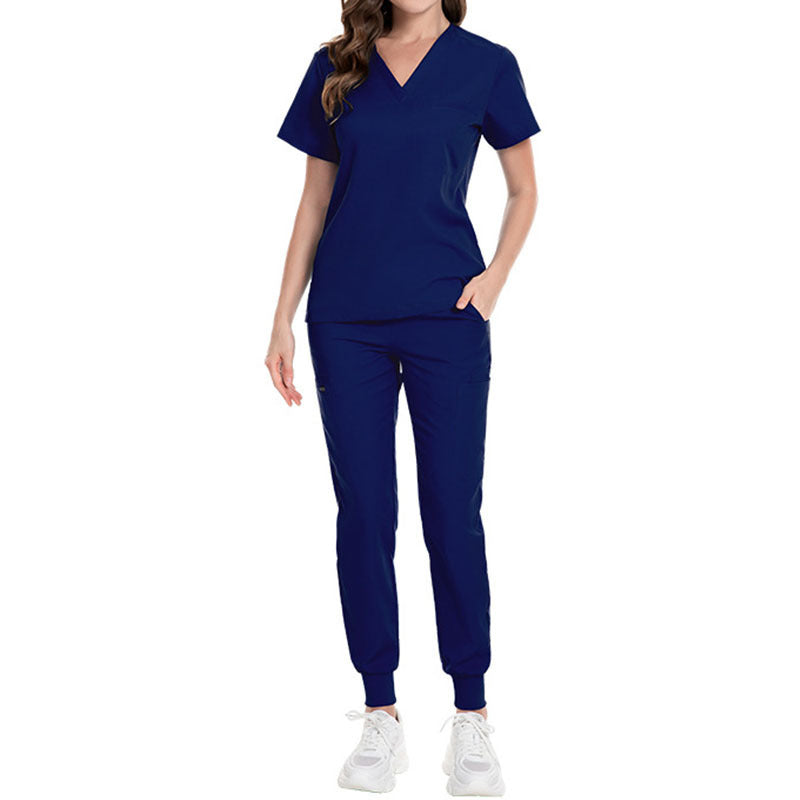 Operating Room Nurses' Uniform Men's And Women's Short Sleeve V-neck Work Uniforms