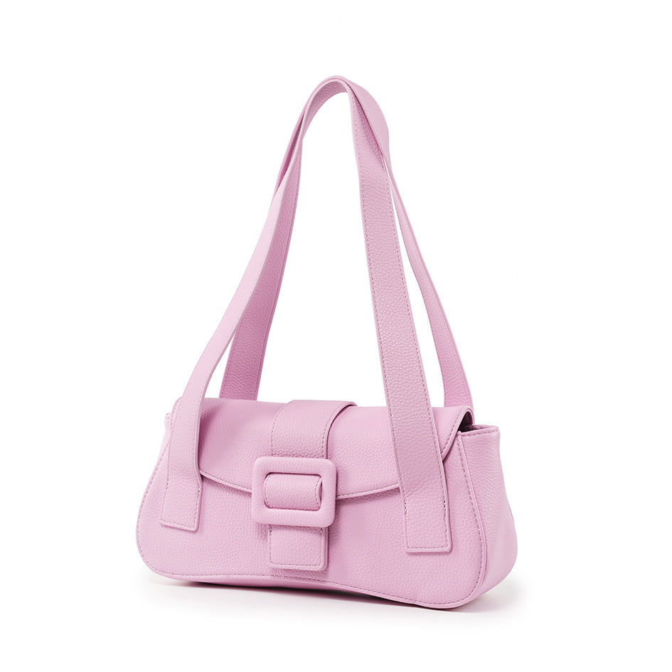 Bolso de hombro sencillo para chica, de color puro, combinable con todo, para primavera y verano