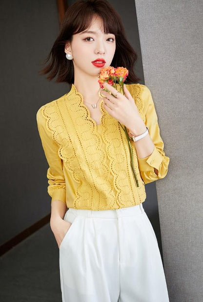 Spring French Blouse Design For Women