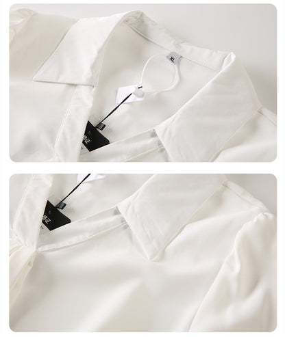 Women's French Gentle Bow Tie Shirt