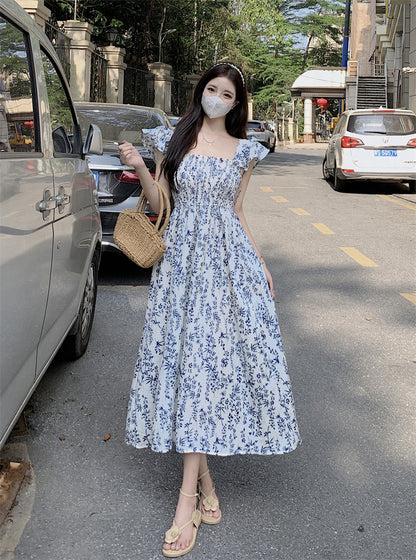 Fashion Personality French Floral Dress Women