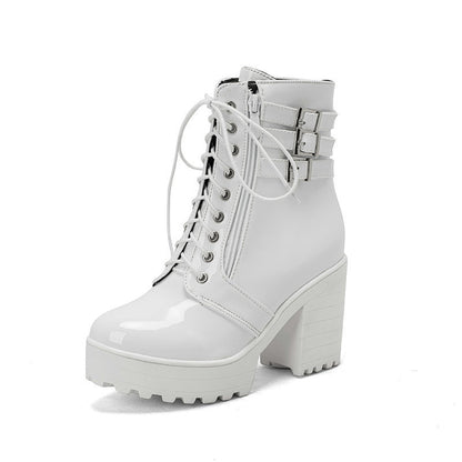 Women's Autumn And Winter Thick Heeled Short Boots