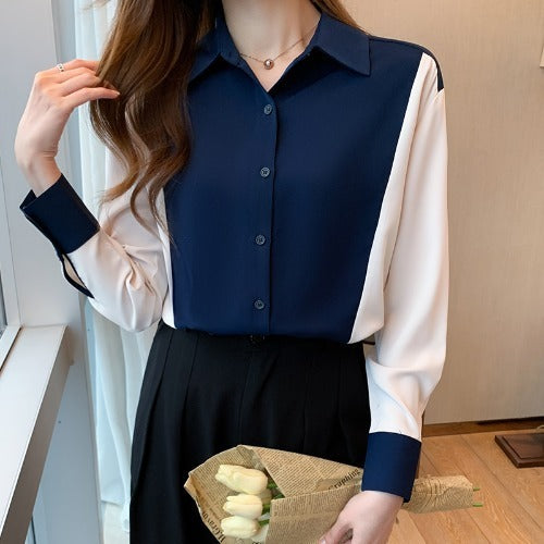 Autumn Ladies High-end Long-sleeved Tops Temperament Shirts