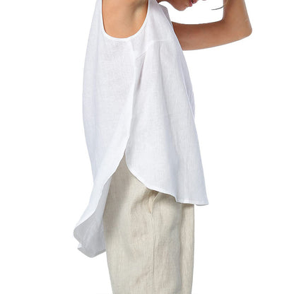 Pure Linen Vest Women's Clothing Special-interest Design