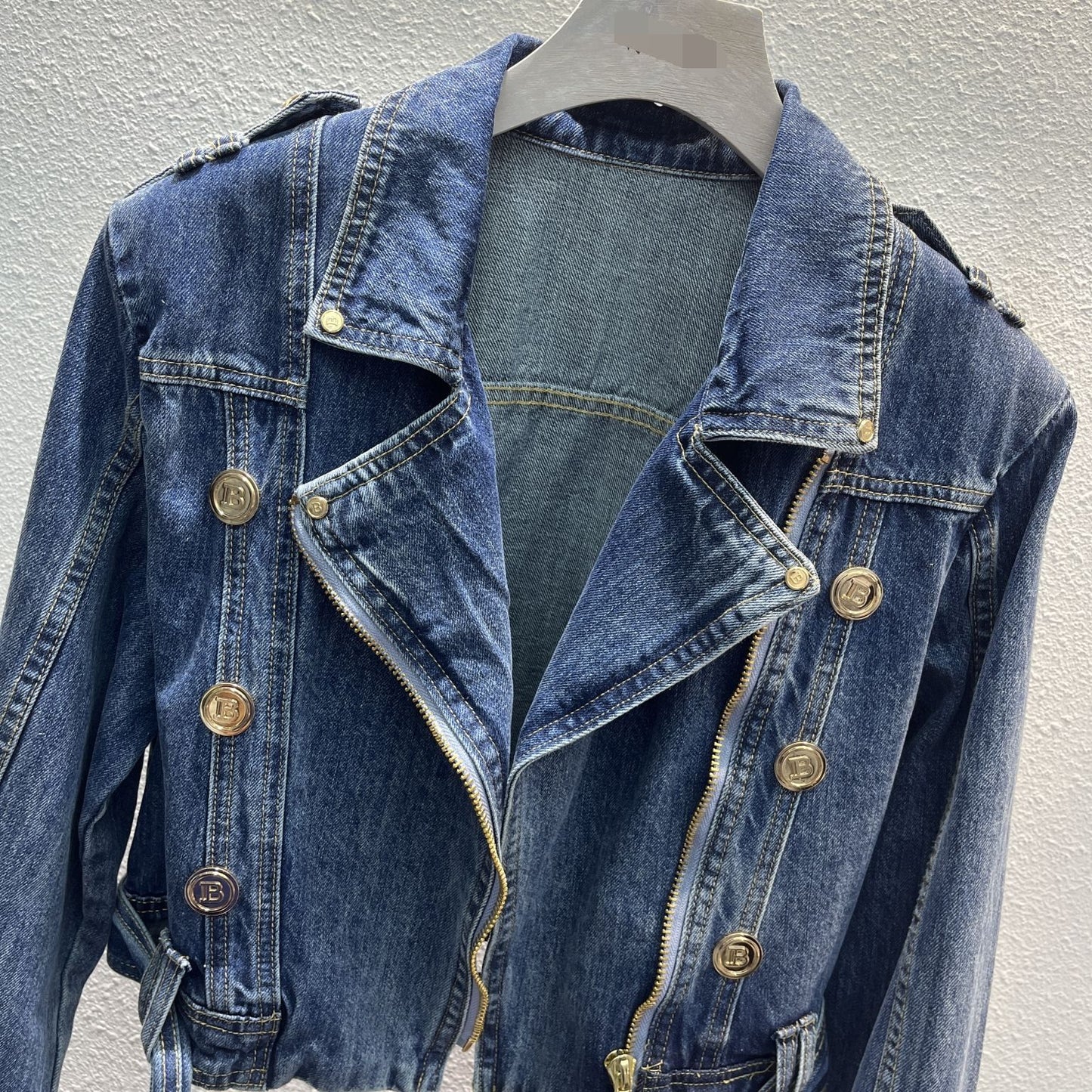 Popular Street Cool Button Denim Coat Korean Style Loose And Idle Fan Car Top