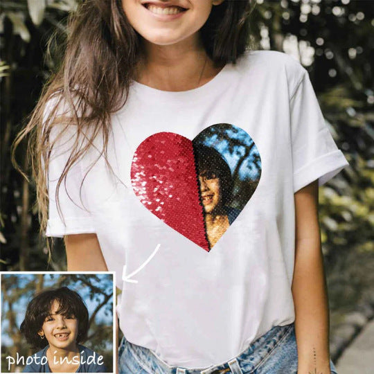 Camiseta estampada de algodón y seda de verano