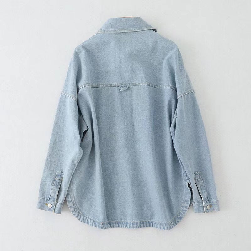 Women's Urban Casual Washed Denim Jacket