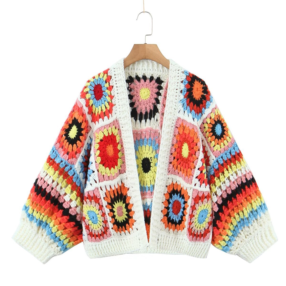 Jacquard Knitted Design Hand-woven Sweater Cardigan Coat