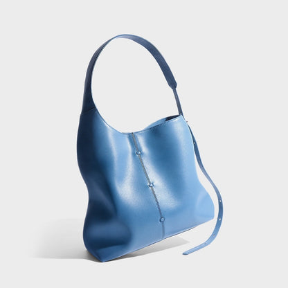 Bolso de mano de piel de gran capacidad para mujer