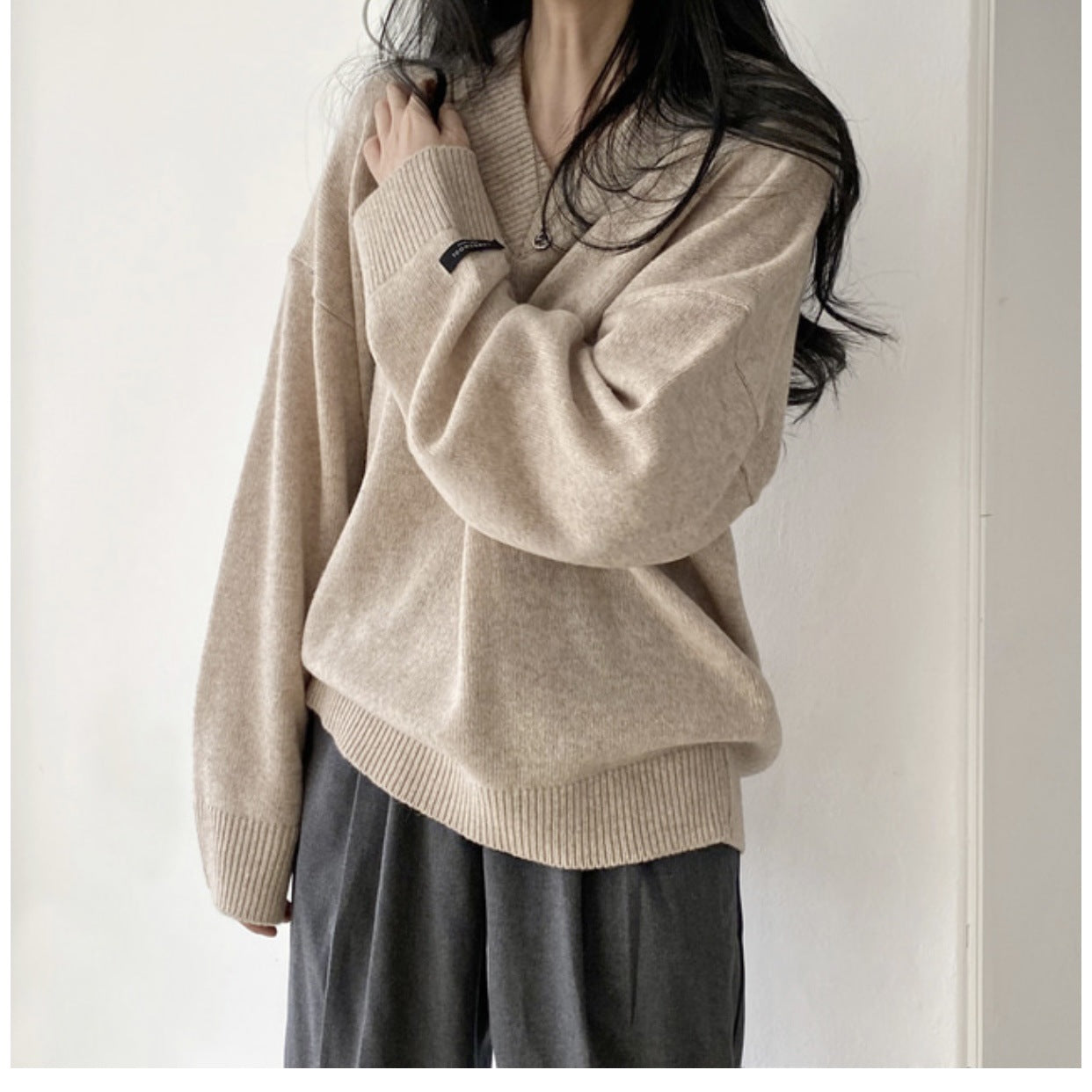 Women's Loose Outer Wear Knitted Top