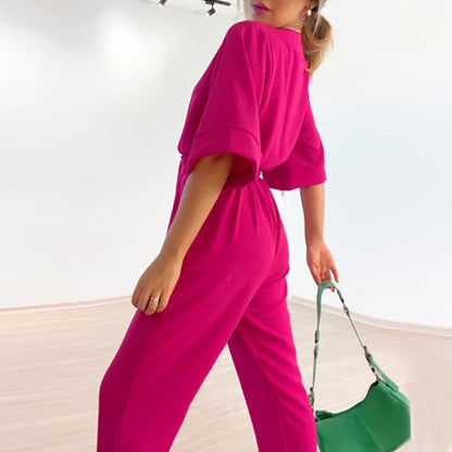 Fashion Casual Jumpsuit Straight Tube