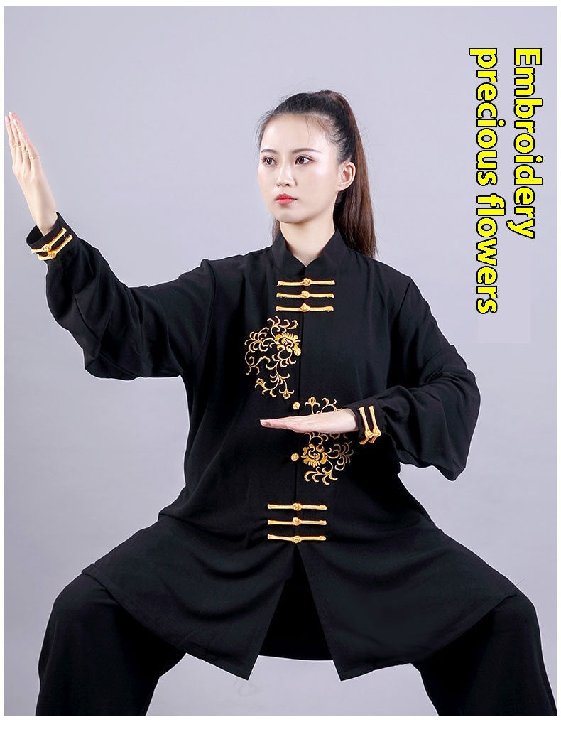 Performance Wear Embroidery Martial Arts Practice Performance Tai Ji Suit