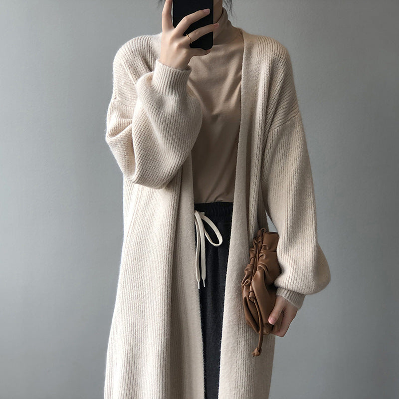 Korean Style Loose Mid-length Lazy Outer Sweater