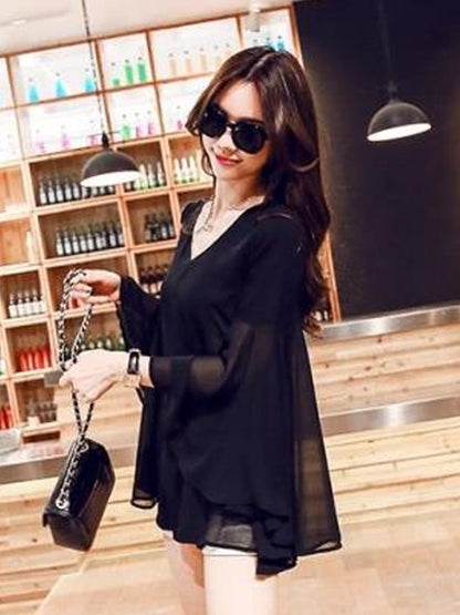 Women's Chiffon Long Sleeve Shirt